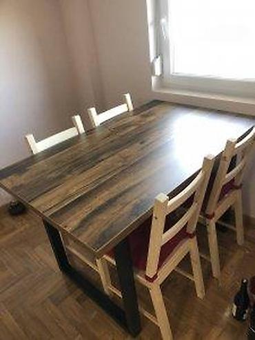 ikea stolice: TRPEZARIJSKI STO MODEL NS4 | Izrada nameštaja po meri Drvo&metal — 1