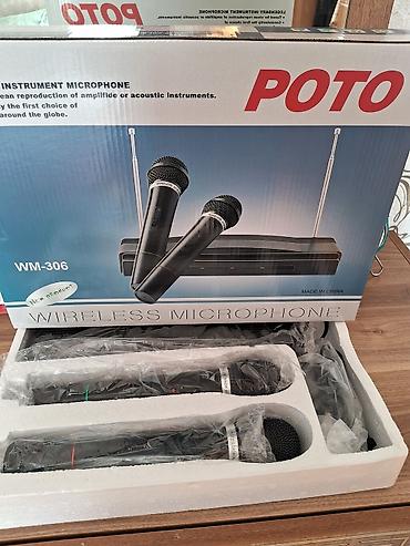 выносной микрофон для автомагнитолы: POTO WM-306 simsiz mikrofon sistemi Xüsusiyyətlər: - 2 ədəd handheld — 2