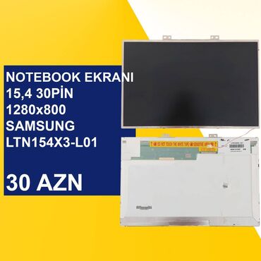 intel core i9 qiymeti: Notebook Ekranları "15,4 30pin 1280x800" ⭐14,1 30pin qulaqsız 1280x800