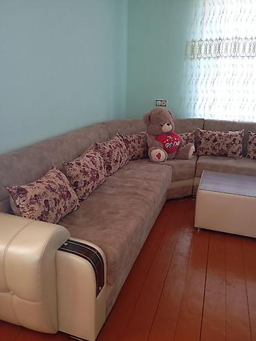 Ev və bağ: Künc divan dəsti - L formalı geniş künc divan: yumşaq süet/parça — 4