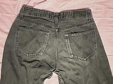sako i sorc: Bershka široke farmerke – tamnosive crne - Model: wide leg, ravnog i — 4