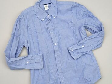 obcisle bluzki z długim rękawem: Koszula 13 lat, stan - Bardzo dobry, wzór - Jednolity kolor, kolor - Błękitny