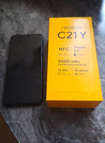 телефон fly большой экран: Realme C21Y, 64 ГБ, цвет - Черный, Отпечаток пальца, Две SIM карты