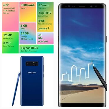 телефоны за 8000: Samsung Galaxy Note 8