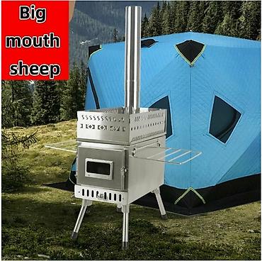 Палатки: Печь для бани дровяная угольная Материал из нержавеющей стали — 1