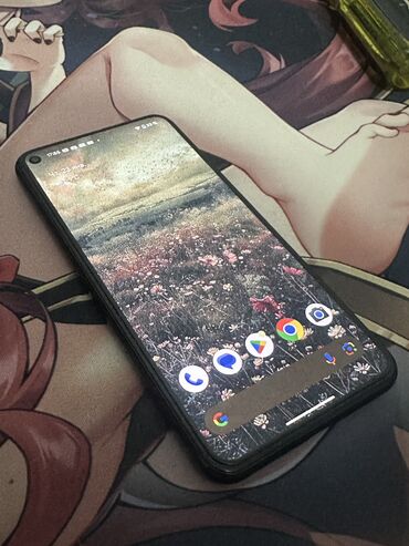 телефон рассрочка без банка: Google Pixel 5, Колдонулган, 128 ГБ, түсү - Кара, 1 SIM