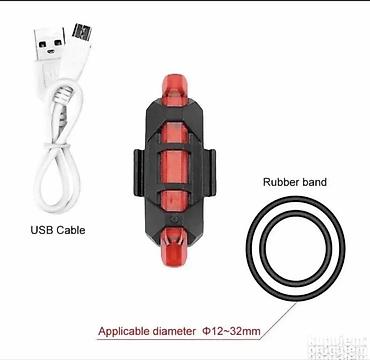 konvertor brzine: USB punjiva LED lampa za bicikl – snažna signalizacija za veću — 7