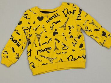 żółty sweterek dla dziewczynki: Sweatshirt, So cute, 9-12 months, condition - Very good