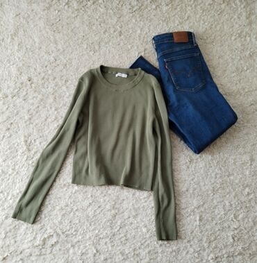 chanel 5: M (EU 38), Cotton, Single-colored, color - Green