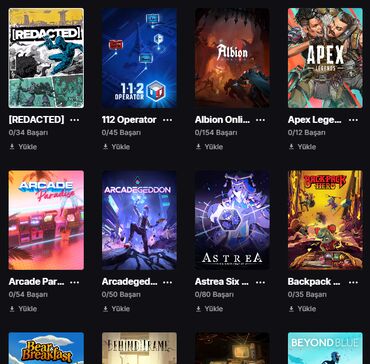 EPIC GAMES HESABI