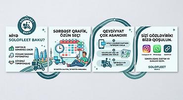 Əməkdaş axtarışı (vakansiyalar): Moto-kuryer tələb olunur, Gündəlik ödəniş — 3