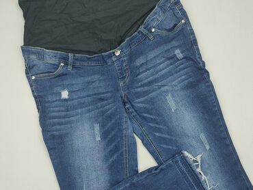 dżinsy guziki równy niebieski codzienny: Jeans, Bpc, 3XL (EU 46), condition - Good