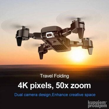 Dronovi: Sklopivi dron kk6 sa torbicom! Dve kamere! Novo kk6 dron je sklopiv — 13