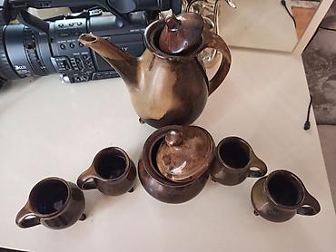 qedimi sufre: Çay dəsti, rəng - Qəhvəyi, Keramika — 1