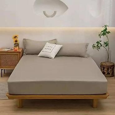 solar: Pamučne rastegljive plahte sa gumom – set za krevet - Materijal: meka — 3