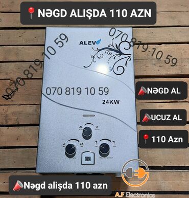 Plitələr və bişirmə panelləri: ALEV/YAKAR qazla işləyən su qızdırıcısı – 24 kW - Güc: 24 kW -
