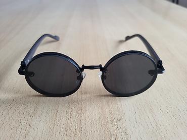 heart diffraction glasses: Okrugle sunčane naočare – retro/steampunk stil - Tamno siva/crna — 1