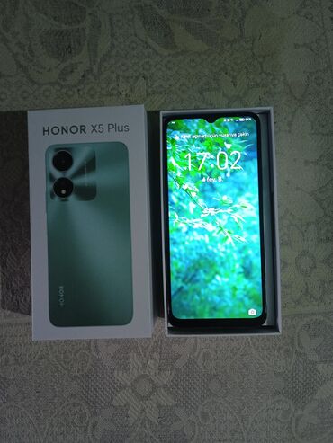 телефон fly wizard plus: Honor X5, 64 GB, rəng - Yaşıl, Barmaq izi