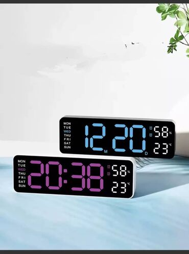 стильные модные часы: Электронные часы. показывают температуру и влажность воздуха. работают