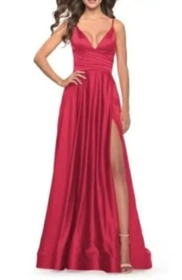 maksi haljine: 9Fashion Woman L (EU 40), color - Red, Evening, With the straps