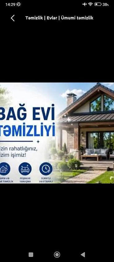 daye işi elanları: GOREDİL KEND VE YA BAG EVLERİNDE TEMİZLİK İŞİ AXTARİRAM ÖZÜME İŞLEYİM — 1