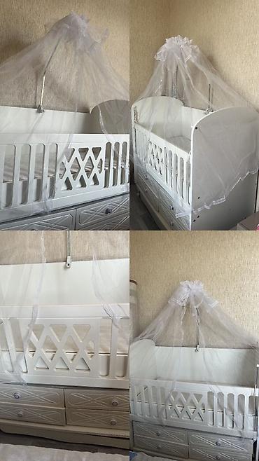 Oğlan və qız üçün, İşlənmiş, Dördbucaq, Beşik, Matras ilə, Yellənmə mexanizmsiz — 2