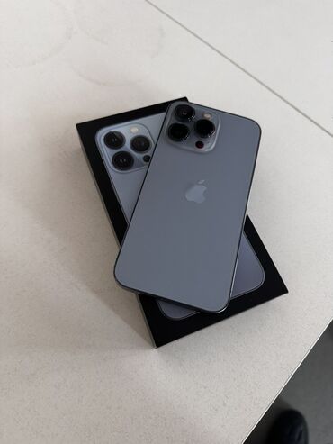 айфон 13 про буу: IPhone 13 Pro, Колдонулган, 256 ГБ, Sierra Blue, Куту, 75 %