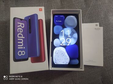 хороший телефон: Xiaomi, Redmi 8, Б/у, 64 ГБ, цвет - Голубой, 2 SIM