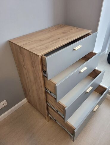 узкие прикроватные тумбочки ширина 20: Кийим үчүн комод, Күзгүсүз, Башка материал, түсү - Боз