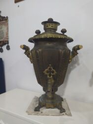 simavar: Antik samovar – bürünc korpuslu, dekorativ relyefli dizayn Məhsulun