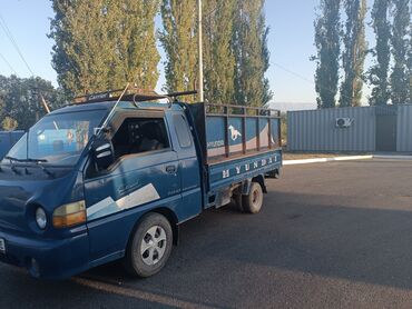 авто в кредит без первоначального взноса: Грузовик Hyundai Porter синего цвета с кузовом. Оснащен багажником на