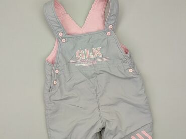 szare spodnie eleganckie: Dungarees, 6-9 months, condition - Good