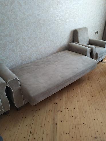 divan kruqlu: İşlənmiş, Divan, Divan, 2 kreslo, Bazalı, Açılan — 1
