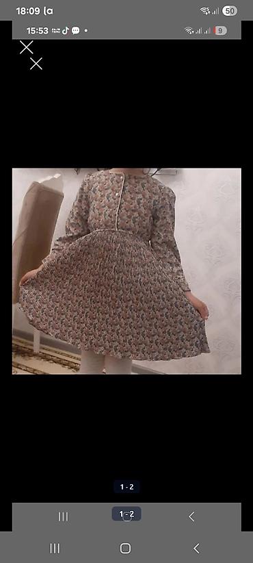 kids dres: Uşaq paltarı – 2 ədəd teze 1) Qara-boz dama naxışlı paltar - Dizayn — 3