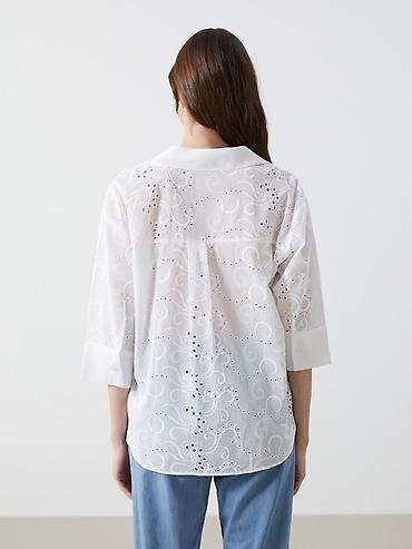 ls waikiki: Блузка, Классическая модель, Хлопок, Укороченная модель — 3