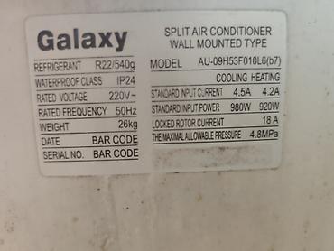 kondisioner servis: Galaxy split kondisioner – divara montaj tipli Model — 2