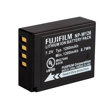 батареии: Аккумуляторная батарея Fujifilm NP-W126 емкостью 1200mAh разработана