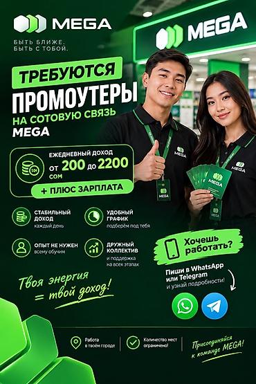 Требуется Промоутер, Без опыта, Подработка, График: Гибкий график, Обучение at lalafo.kg Требуется Промоутер, Без опыта, Подработка, График: Гибкий график, Обучение