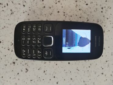 telefon ikinci əl: Nokia 105 4G, rəng - Qara, Qırıq, Düyməli, İki sim kartlı