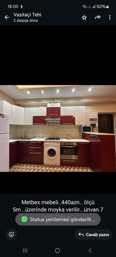 metbex skaflari: Metbex mebeli. 440azn. ölçü 5m . üzerinde moyka verilir. ünvan 7