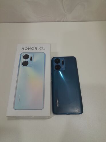 400 manatlıq telefonlar: Honor X7a, 128 GB, rəng - Bej, Düyməli, Sensor, Barmaq izi