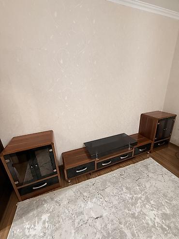 silver kitchen: Гарнитур для зала, Б/у, Тумба под ТВ, Металл, Самовывоз, цвет - Коричневый — 1