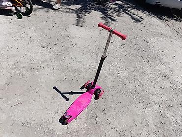 scoot: Детский трехколесный самокат New Scooter, розовый. - Тип: складной — 1