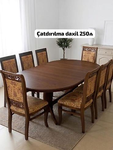 Masa 8 stulla tecili 250 manata satilir çatdırılma daxil.masa acilandi