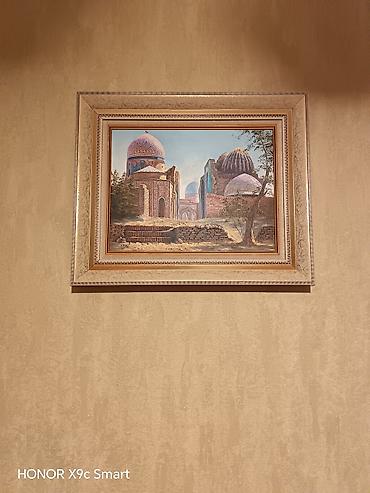 it sekili: Rəsm tablosu – Şərq memarlığı mövzusu - Kompozisiya: Şərq məscid və — 1