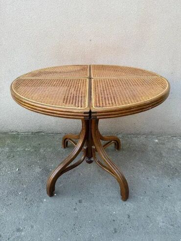 Stilski trpezarijski stolovi: Stari Thonet trpezarijski sto - Španska trska Stari Thonet — 8