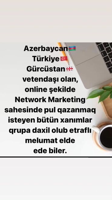 SMM menecerlər: SMM menecer tələb olunur, Onlayn iş, İstənilən yaş, Təcrübəsiz