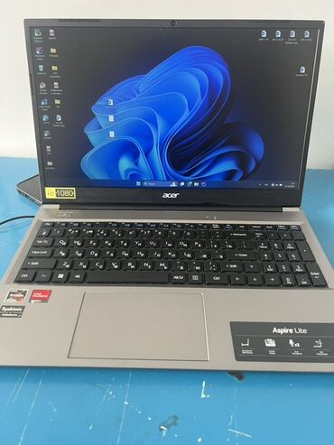 ноутбук балыкчы: Ноутбук, Acer, 16 ГБ ОЭТ, AMD Ryzen 7, 15.6 ", Жумуш, окуу үчүн, эс тутум SSD