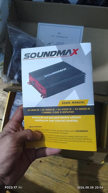 soundmax 5500: SOUNDMAX SX-N1000.1D monoblok avtomobil gücləndiricisi - Sinif: Class — 2