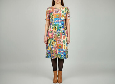 sukienki dla babci allegro: Women`s dress, size XL